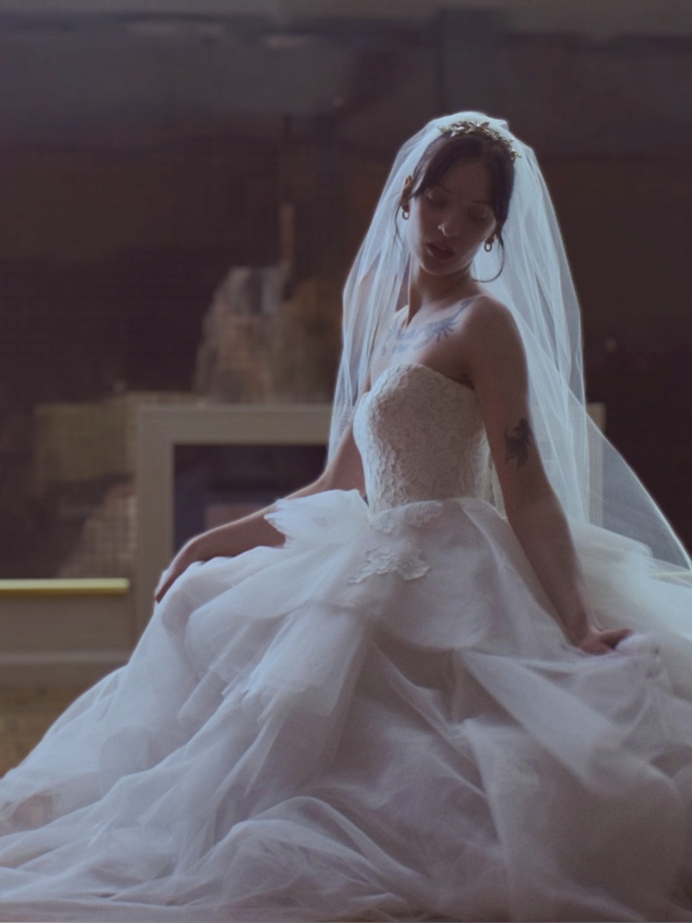 Wedding Dress - White Lace Bridal Gown